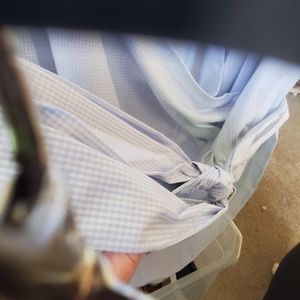 Lane Bryant size 28 Blue Gingham wrap blouse